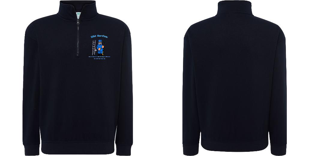 SWEAT COL ZIPPÉ PERSONNALISABLE UNISEXE REF: JK298
