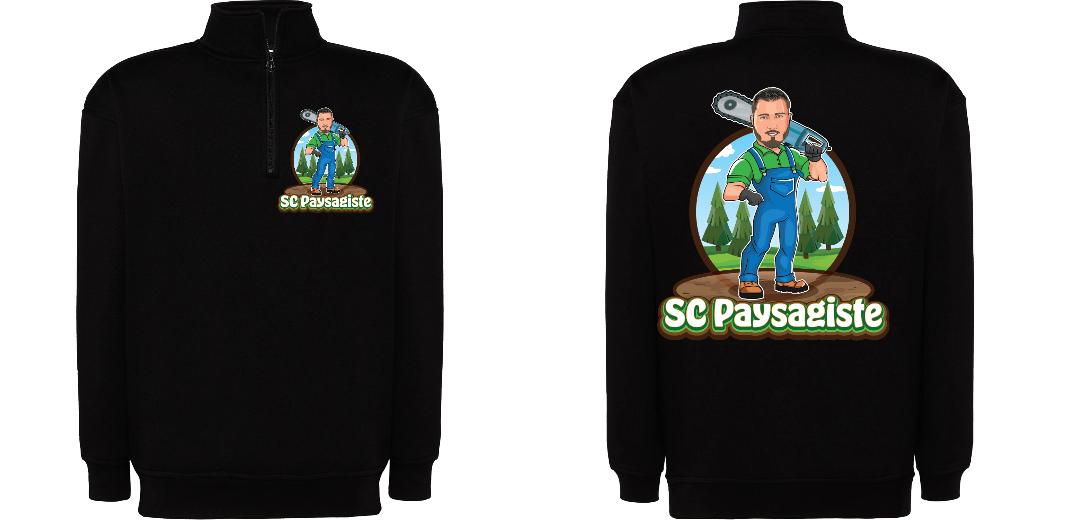 SWEAT COL ZIPPÉ PERSONNALISABLE UNISEXE REF: JK298