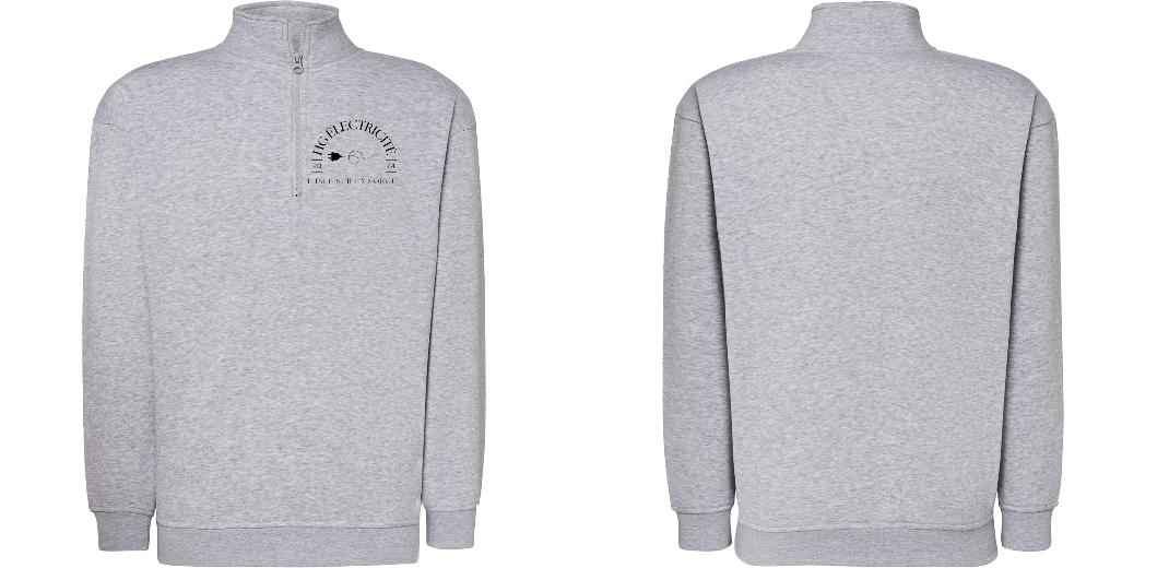 SWEAT COL ZIPPÉ PERSONNALISABLE UNISEXE REF: JK298
