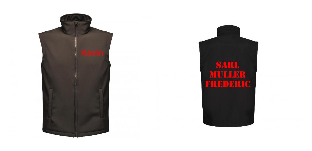 BODYWARMER SOFTSHELL PERSONNALISABLE REF: RGA844