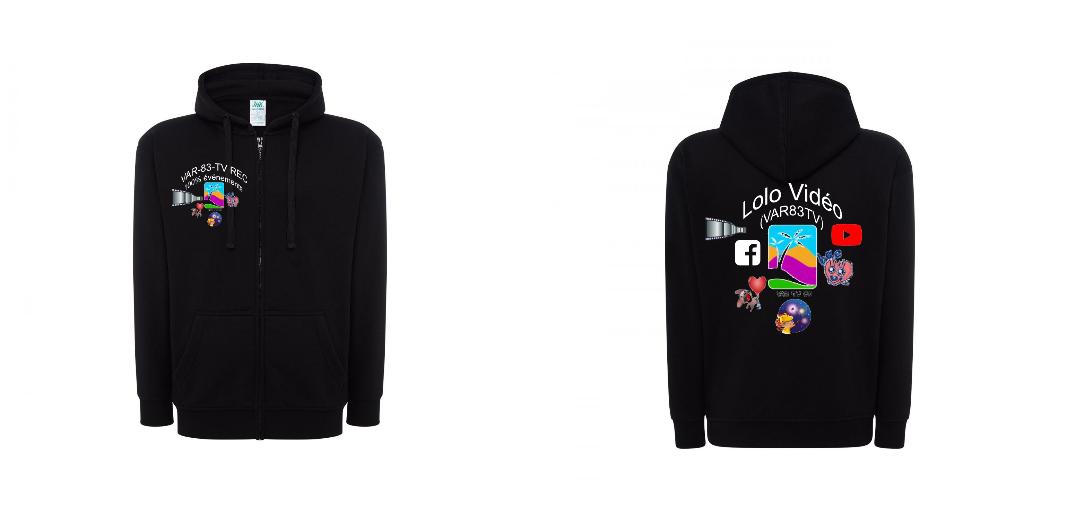 VESTE A CAPUCHE PERSONNALISABLE UNISEX REF: JK297