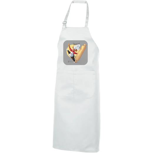 TABLIER A BAVETTE 100% COTON PERSONNALISABLE REF : TB201