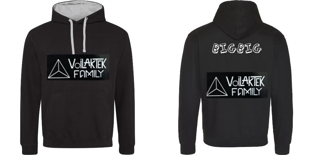 SWEAT A CAPUCHE CONTRASTÉ PERSONNALISABLE UNISEXE REF : JH003