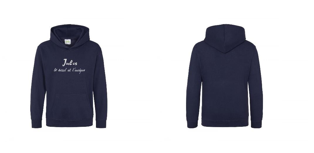 SWEAT A CAPUCHE ENFANT PERSONNALISABLE REF : JH01J