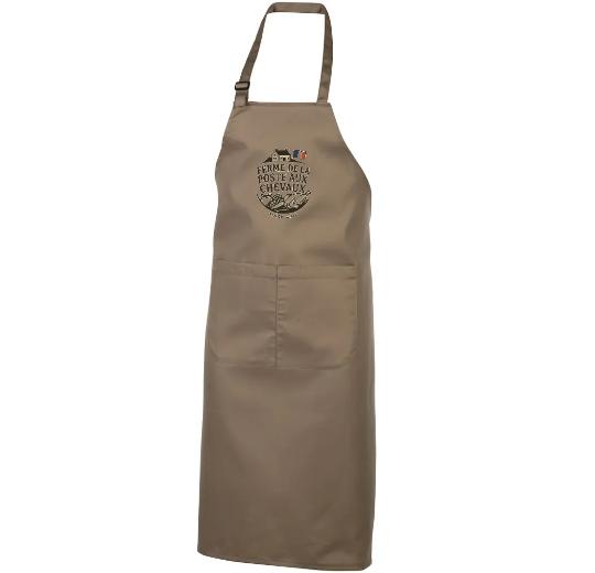 TABLIER A BAVETTE 100% COTON PERSONNALISABLE REF : TB201