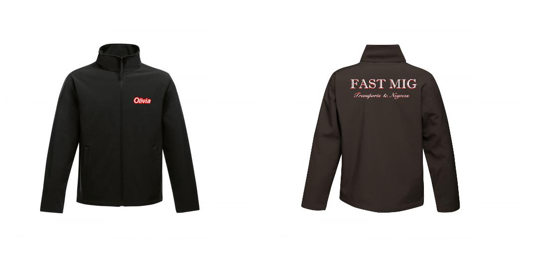 VESTE SOFTSHELL HOMME PERSONNALISABLE REF : RGA628
