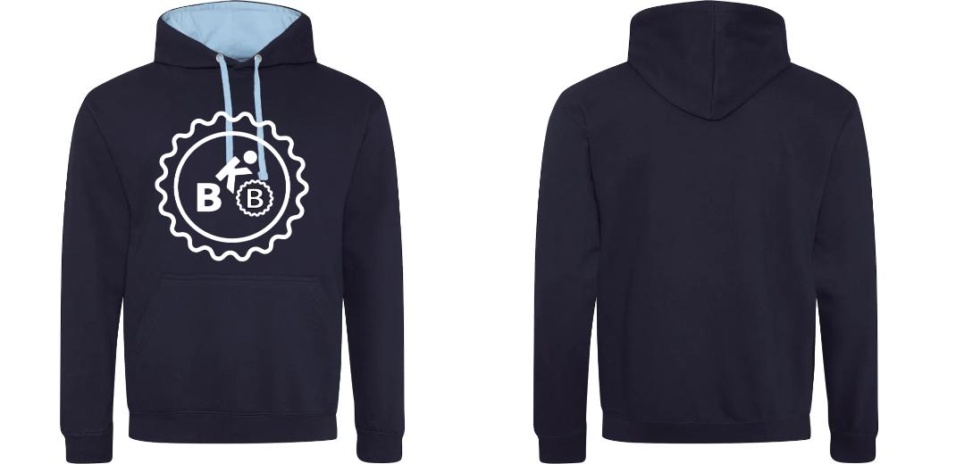 SWEAT A CAPUCHE CONTRASTÉ PERSONNALISABLE UNISEXE REF : JH003