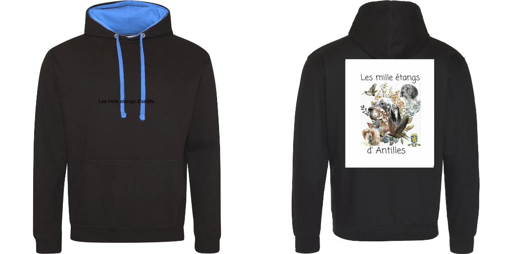 SWEAT A CAPUCHE CONTRASTÉ PERSONNALISABLE UNISEXE REF : JH003