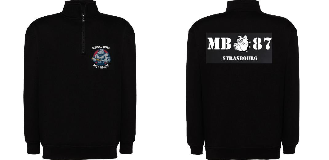 SWEAT COL ZIPPÉ PERSONNALISABLE UNISEXE REF: JK298