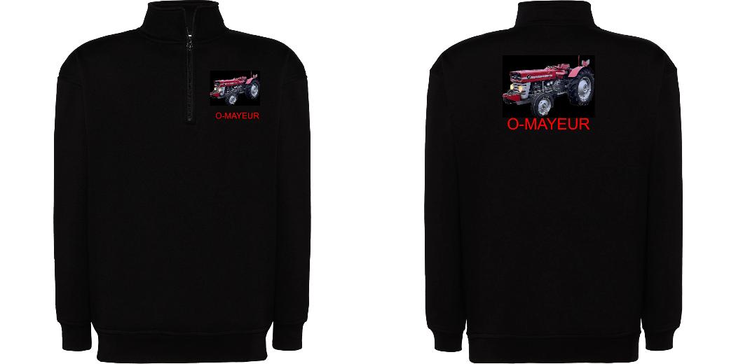 SWEAT COL ZIPPÉ PERSONNALISABLE UNISEXE REF: JK298