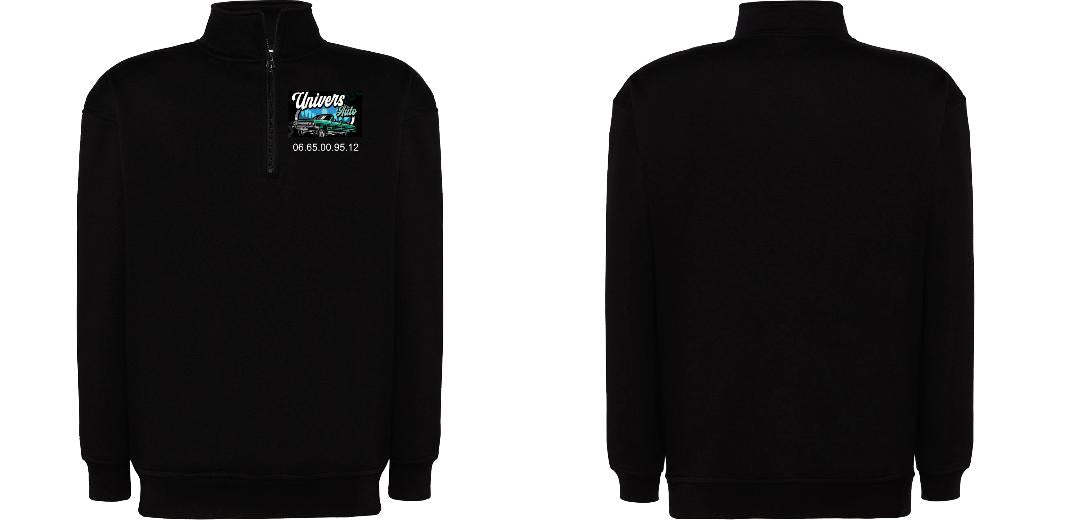 SWEAT COL ZIPPÉ PERSONNALISABLE UNISEXE REF: JK298