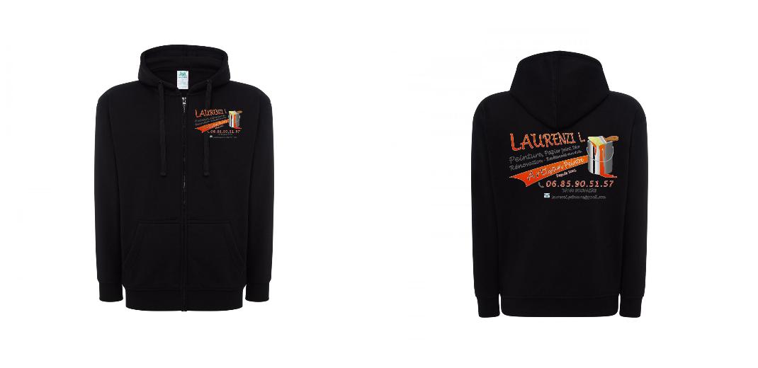 VESTE A CAPUCHE PERSONNALISABLE UNISEXE REF: JK297