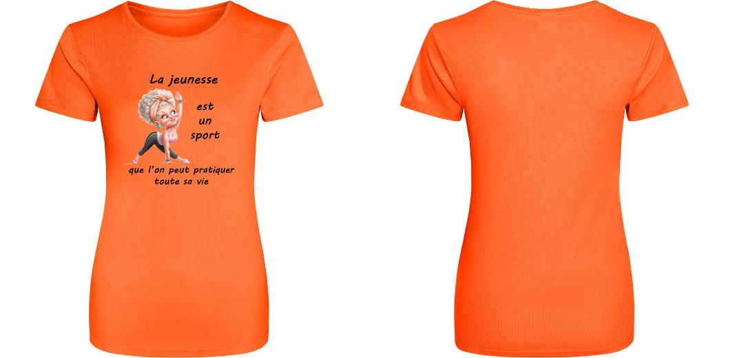 T-SHIRT SPORT FEMME PREMIUM PERSONNALISABLE REF : JC005