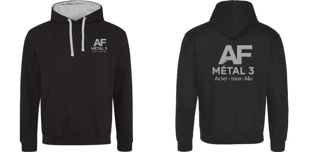 SWEAT A CAPUCHE CONTRASTÉ PERSONNALISABLE UNISEXE REF : JH003