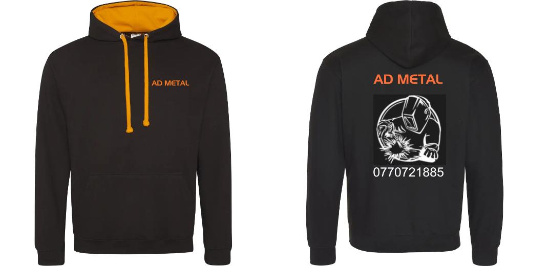 SWEAT A CAPUCHE CONTRASTÉ PERSONNALISABLE UNISEXE REF : JH003