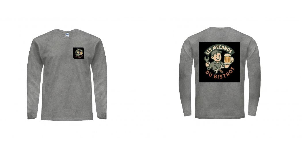 T-SHIRT MANCHES LONGUES PERSONNALISABLE REF : JK175
