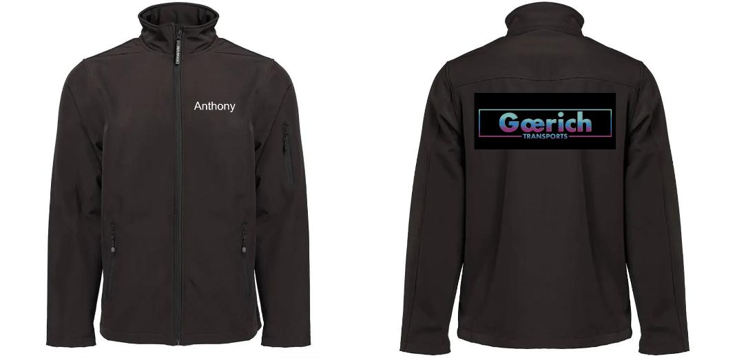 SOFTSHELL HOMME 3 COUCHES PERSONNALISABLE REF : PK768