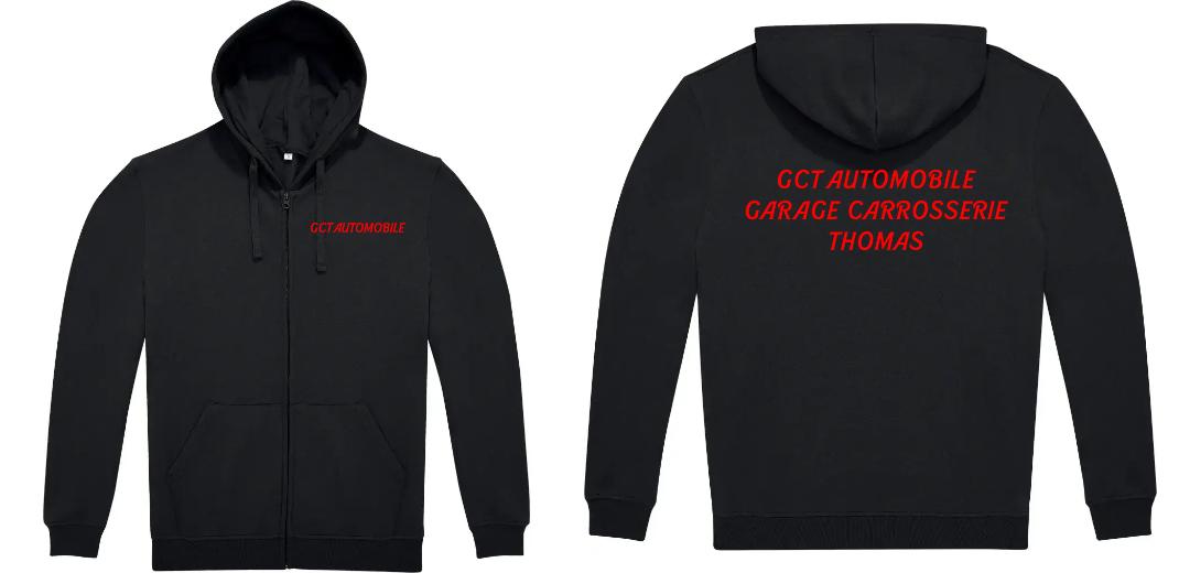 SWEAT ZIPPÉ A CAPUCHE PERSONNALISABLE UNISEXE REF : ID224