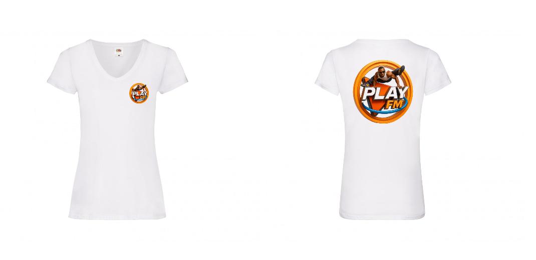 T-SHIRT COL V FEMME PERSONNALISABLE REF : SC601