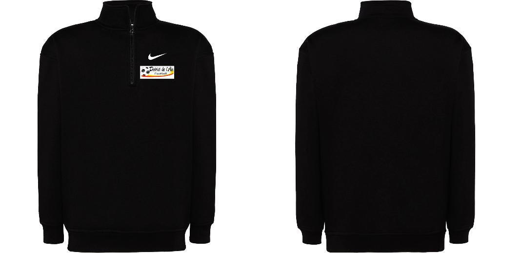 SWEAT COL ZIPPÉ PERSONNALISABLE UNISEXE REF: JK298