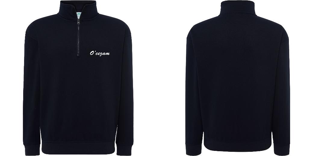 SWEAT COL ZIPPÉ PERSONNALISABLE UNISEXE REF: JK298