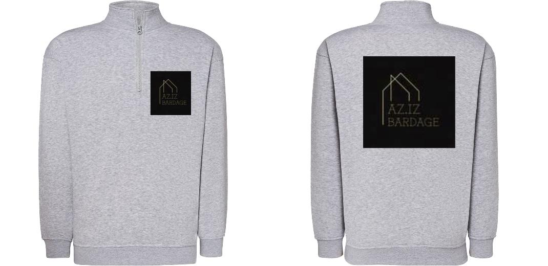 SWEAT COL ZIPPÉ PERSONNALISABLE UNISEXE REF: JK298