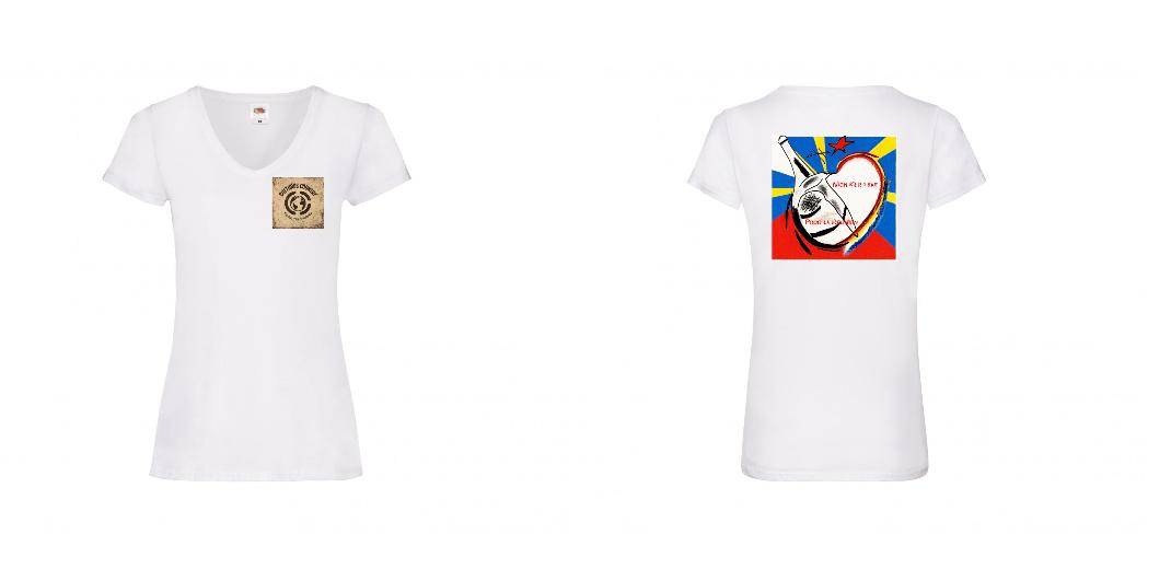 T-SHIRT COL V FEMME PERSONNALISABLE REF : SC601