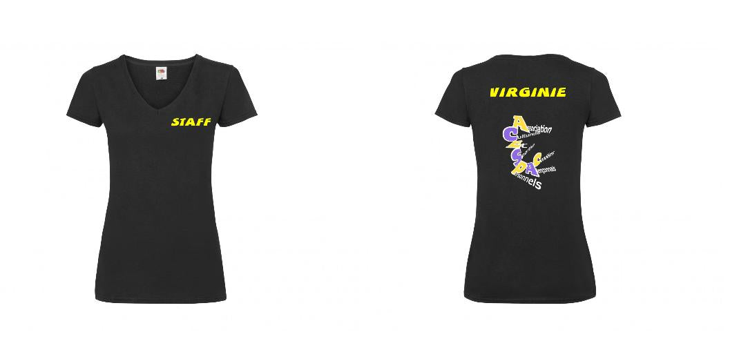 T-SHIRT COL V FEMME PERSONNALISABLE REF : SC601