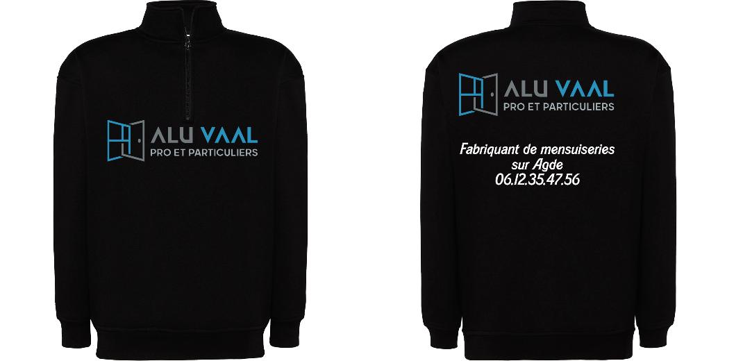 SWEAT COL ZIPPÉ PERSONNALISABLE UNISEXE REF: JK298