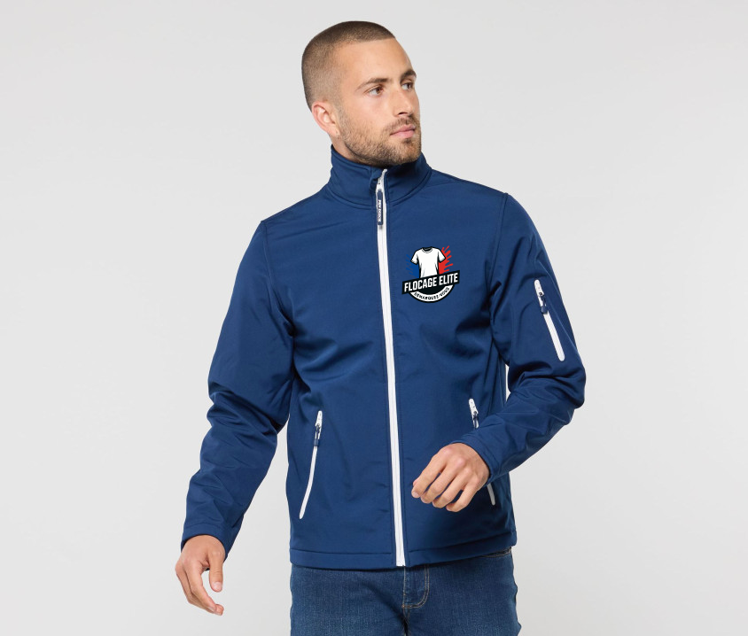 SOFTSHELL HOMME 3 COUCHES PERSONNALISABLE REF : PK768