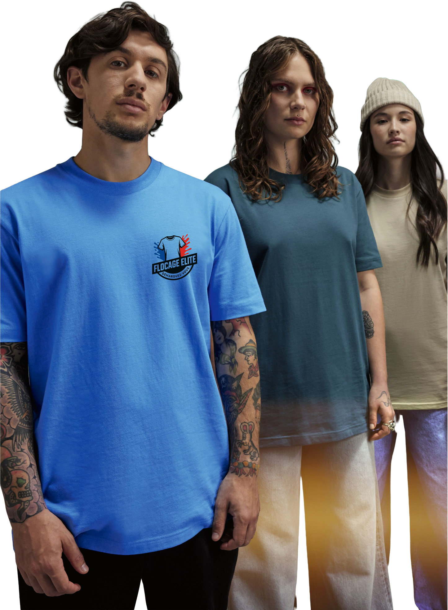 T-SHIRT PRESTIGE EPAIS UNISEXE 100% COTON PERSONNALISABLE REF : E220 BRODERIE
