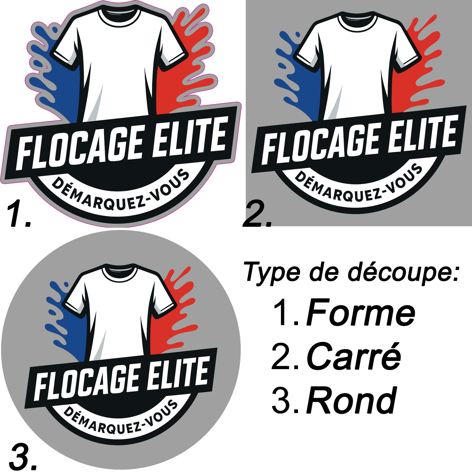 STICKERS INDIVIDUELS POLYMERES PERMANENT