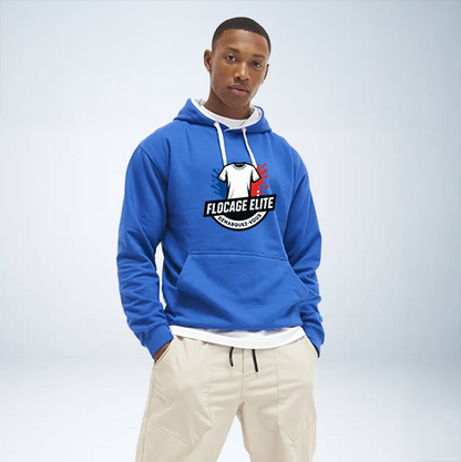 SWEAT A CAPUCHE CONTRASTÉ PERSONNALISABLE UNISEXE REF : JH003