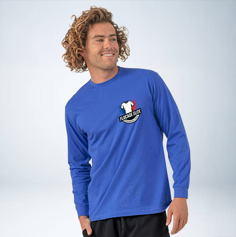 T-SHIRT MANCHES LONGUES PERSONNALISABLE 170GR – FLOCAGE ELITE